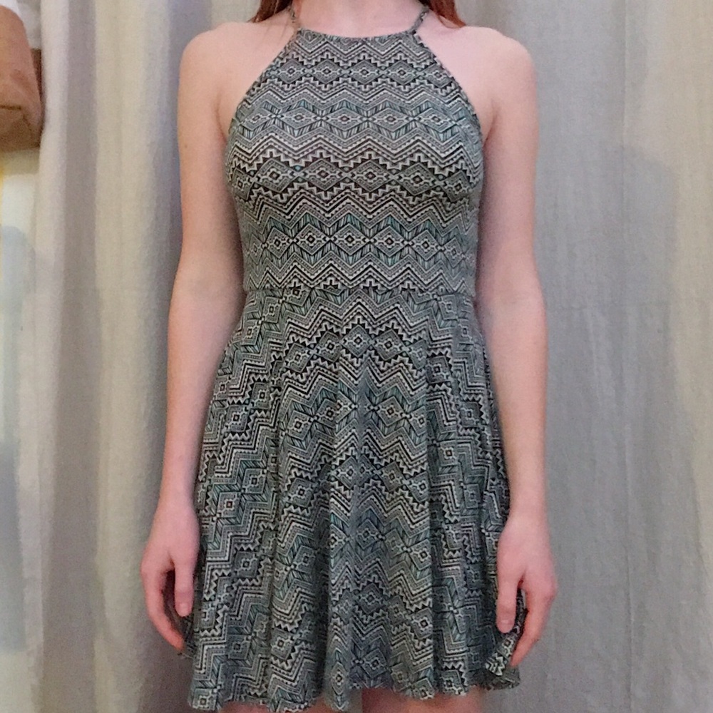 Patterned Skater Dress